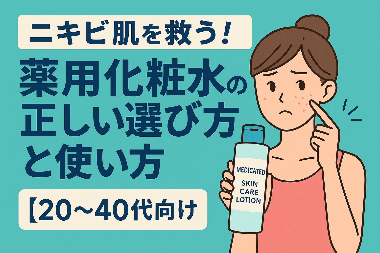 ニキビ肌を救う！薬用化粧水の正しい選び方と使い方【20-40代向け】