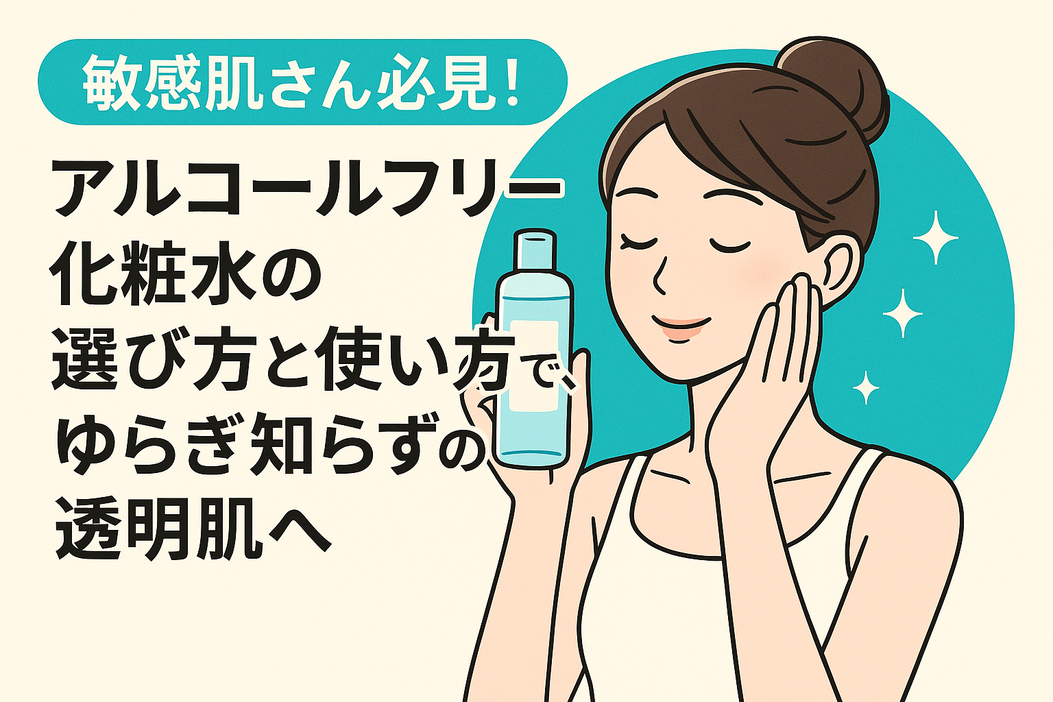 敏感肌さん必見！アルコールフリー化粧水の選び方と使い方で、ゆらぎ知らずの透明肌へ