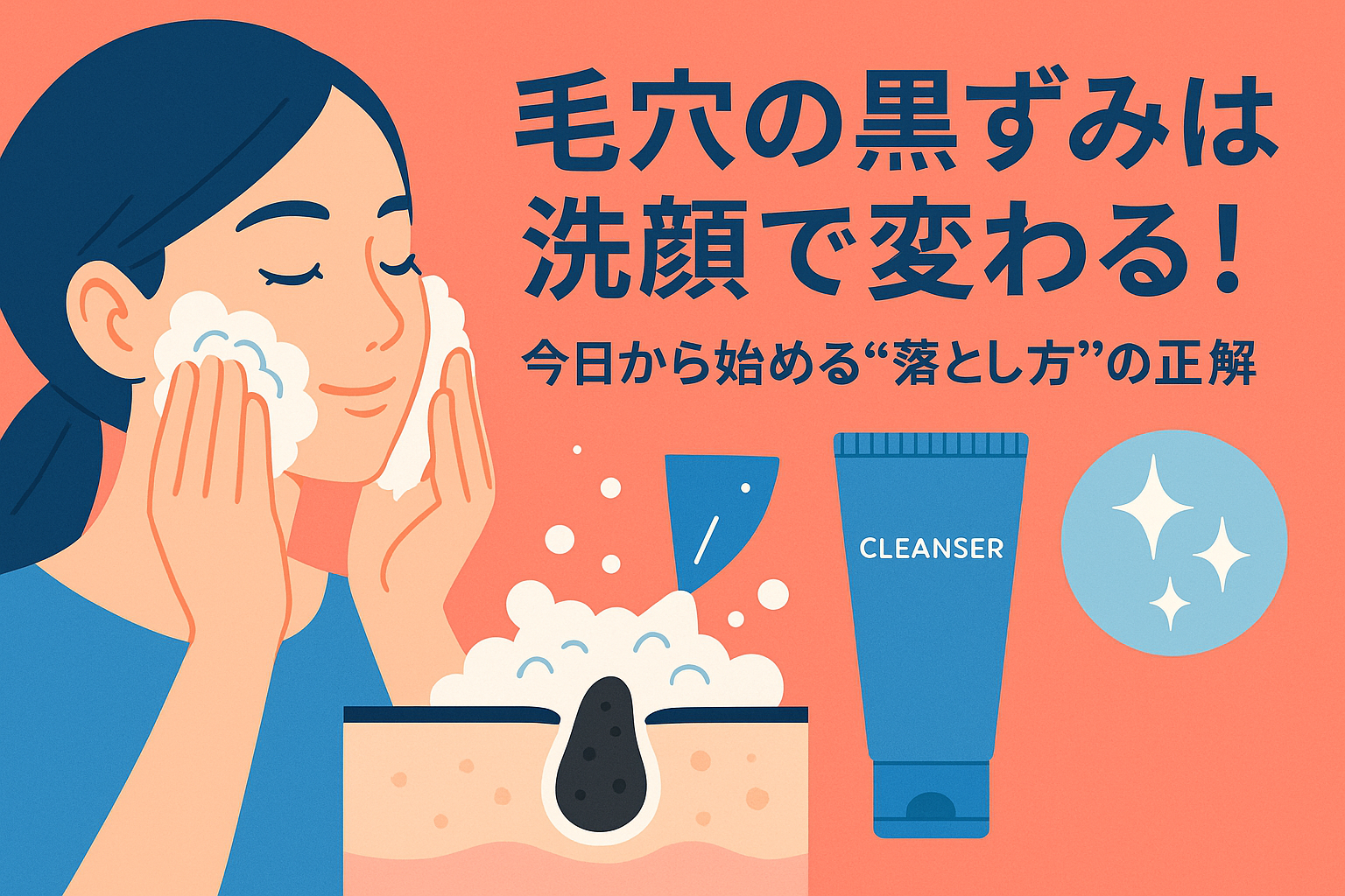 毛穴の黒ずみは洗顔で変わる！今日から始める“落とし方”の正解