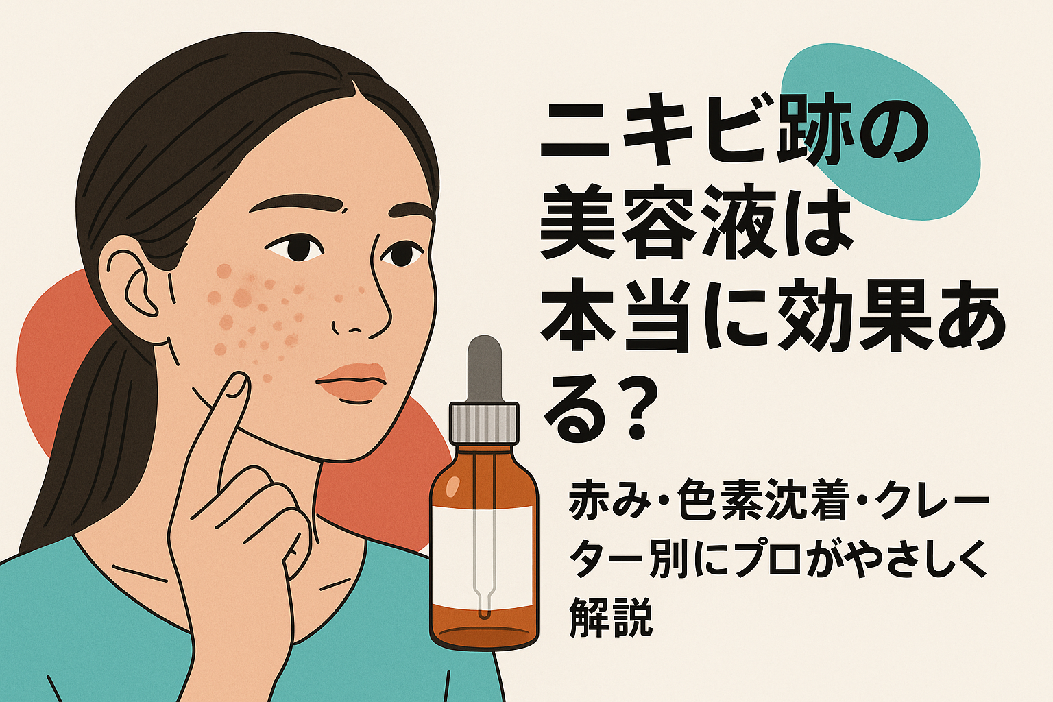 ニキビ跡の美容液は本当に効果ある？赤み・色素沈着・クレーター別にプロがやさしく解説