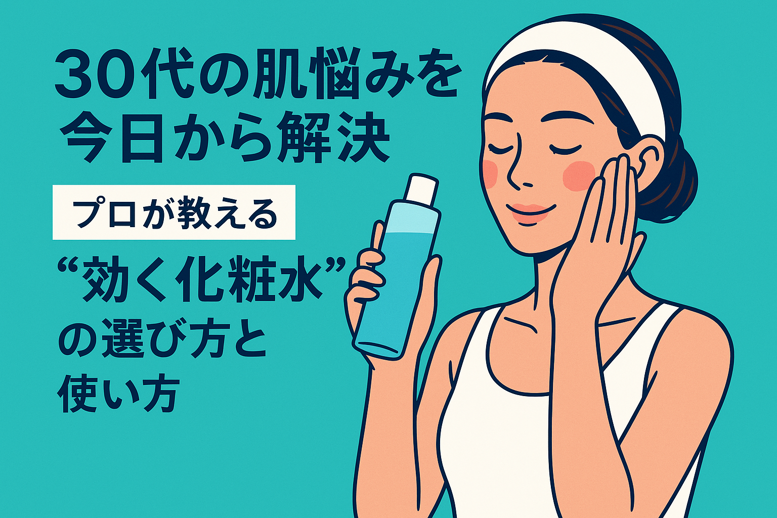 30代の肌悩みを今日から解決。プロが教える“効く化粧水”の選び方と使い方