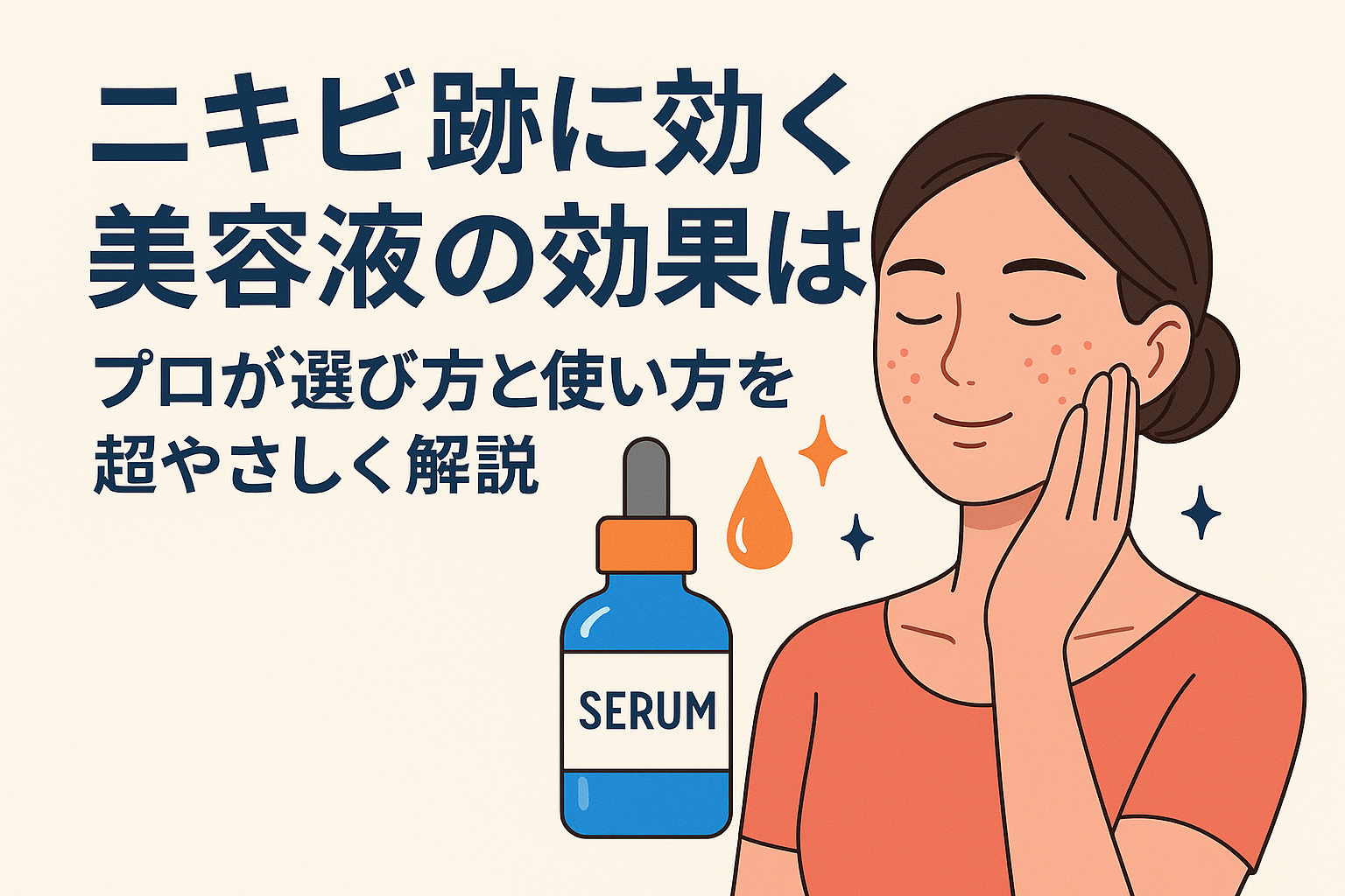 ニキビ跡に効く美容液の効果は？プロが選び方と使い方を超やさしく解説