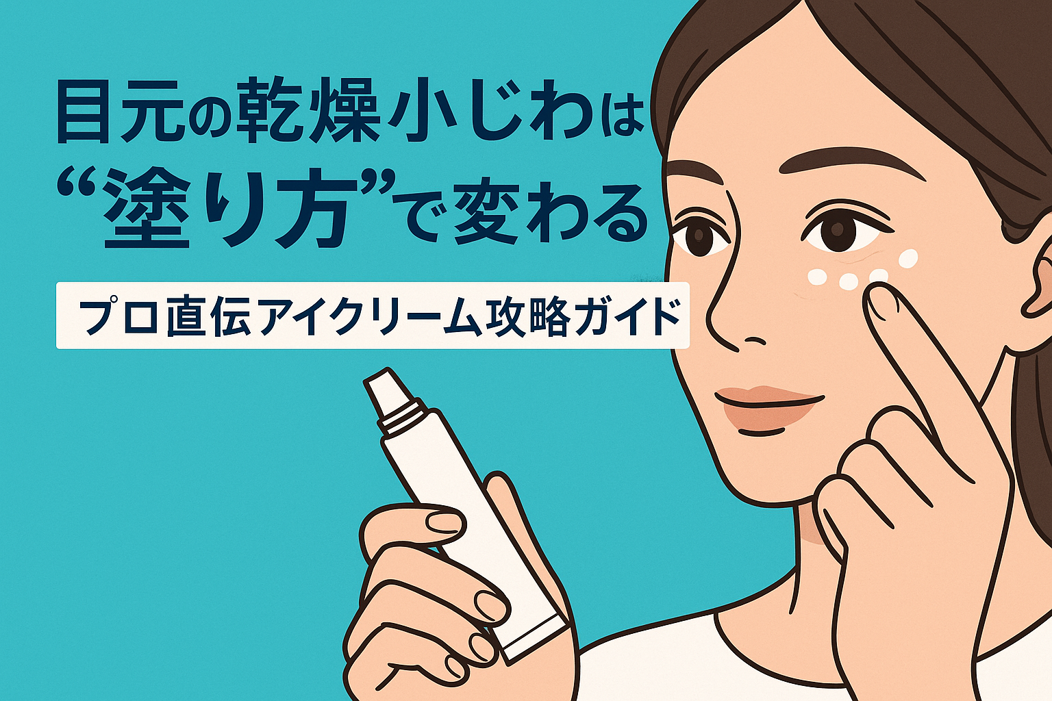 目元の乾燥小じわは“塗り方”で変わる。プロ直伝アイクリーム攻略ガイド