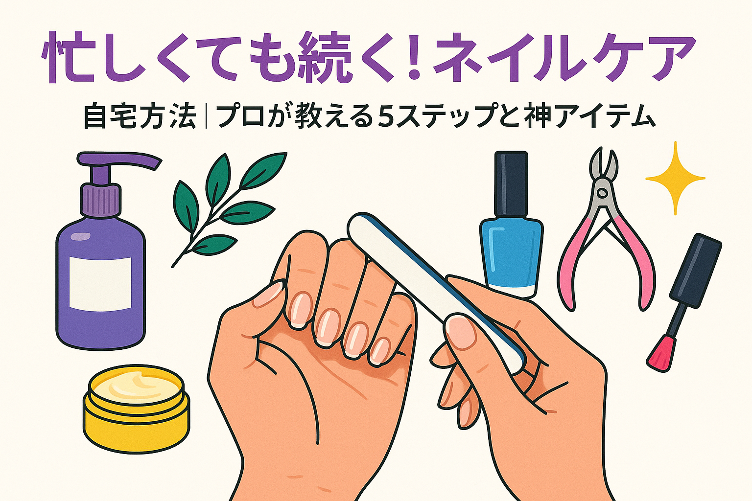 忙しくても続く！ネイルケア 自宅 方法｜プロが教える5ステップと神アイテム