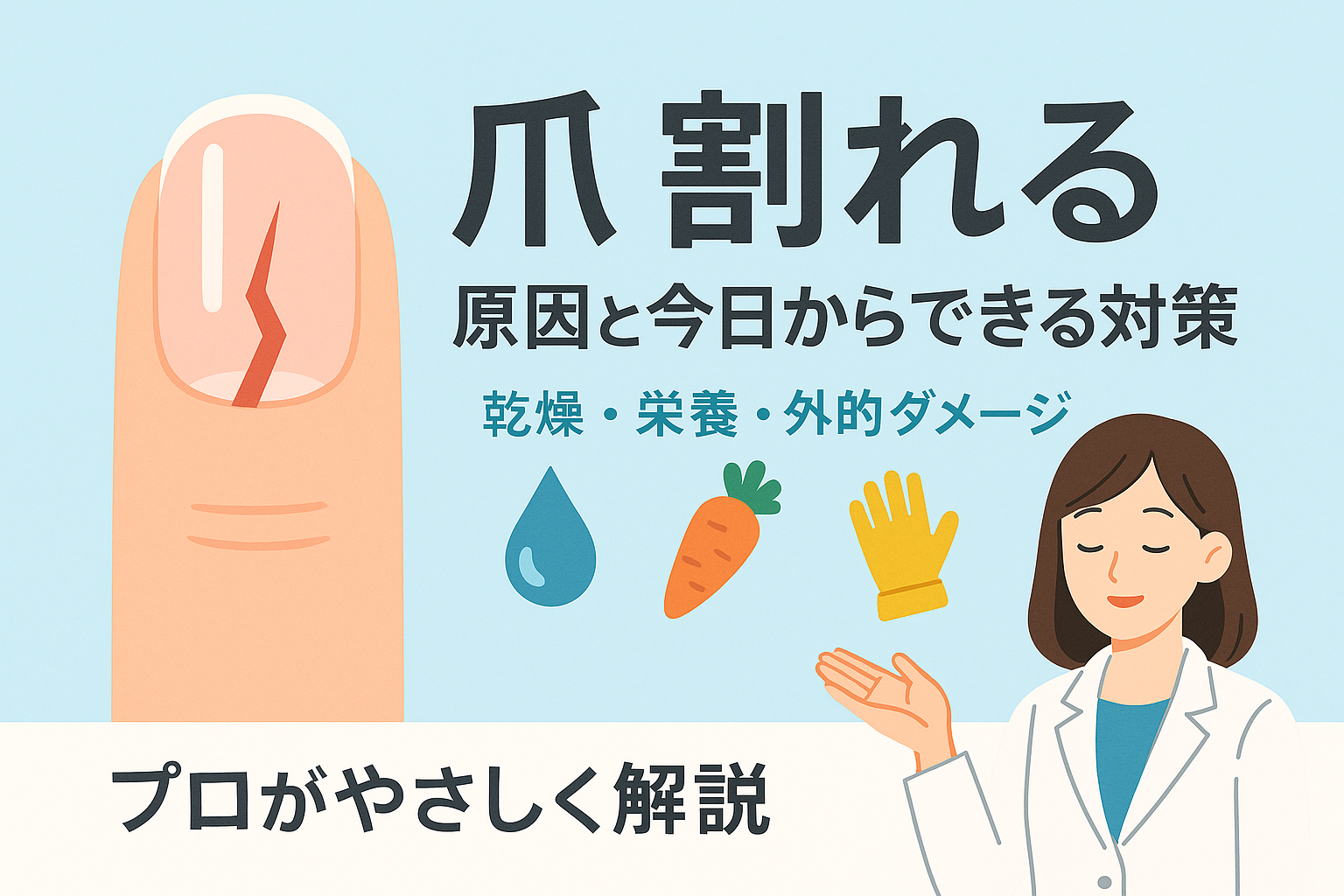爪 割れる 原因と今日からできる対策｜乾燥・栄養・外的ダメージをプロがやさしく解説