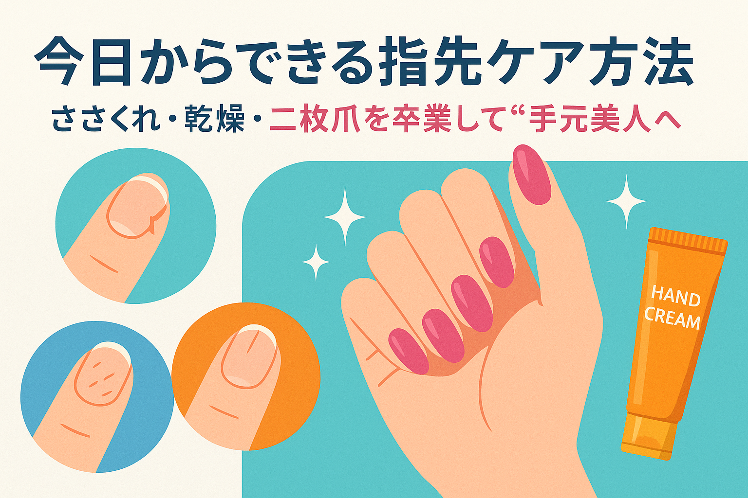今日からできる指先ケア方法｜ささくれ・乾燥・二枚爪を卒業して“手元美人”へ