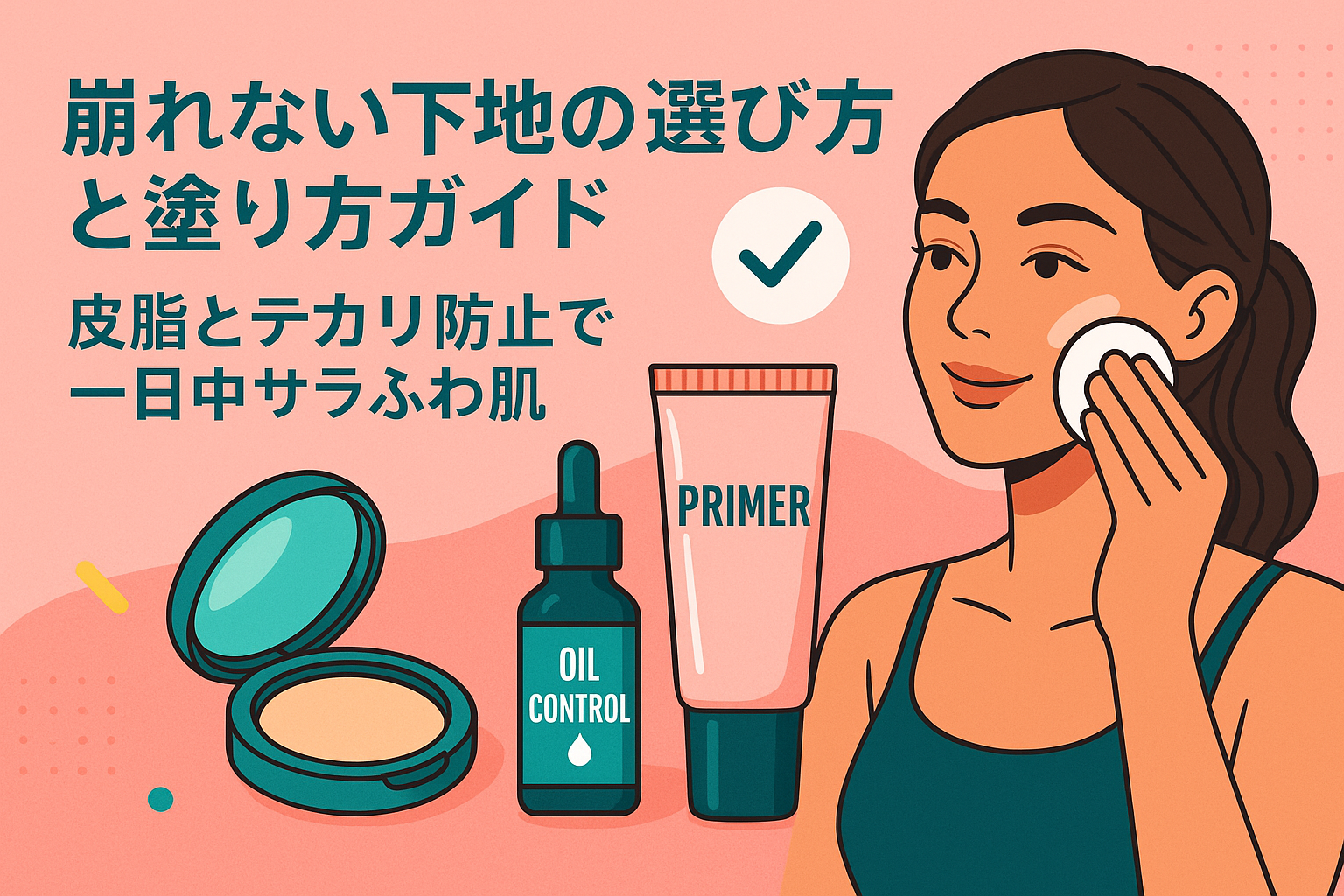 崩れない下地の選び方と塗り方ガイド｜皮脂とテカリ防止で一日中サラふわ肌