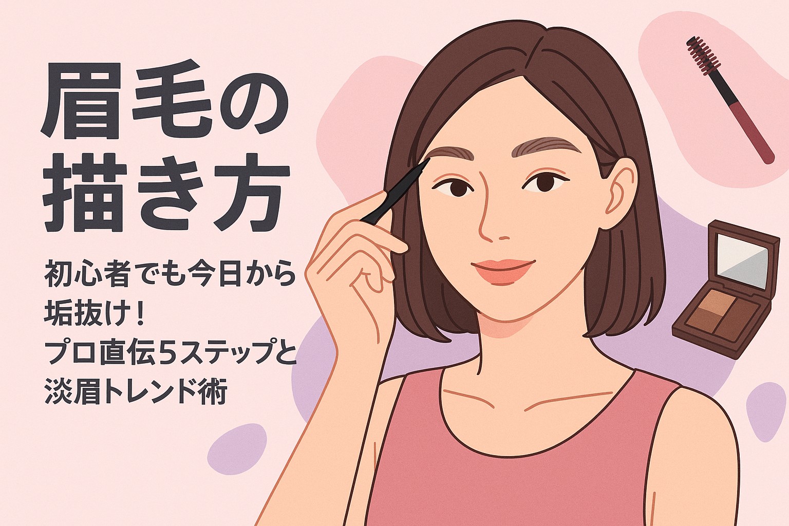 眉毛の描き方・初心者でも今日から垢抜け!プロ直伝5ステップと淡眉トレンド術