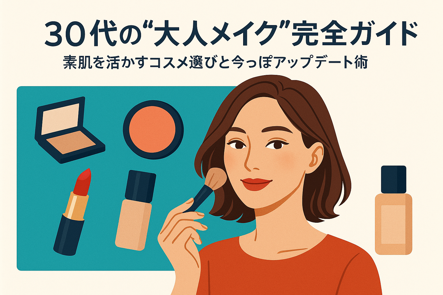 30代の“大人メイク”完全ガイド｜素肌を活かすコスメ選びと今っぽアップデート術