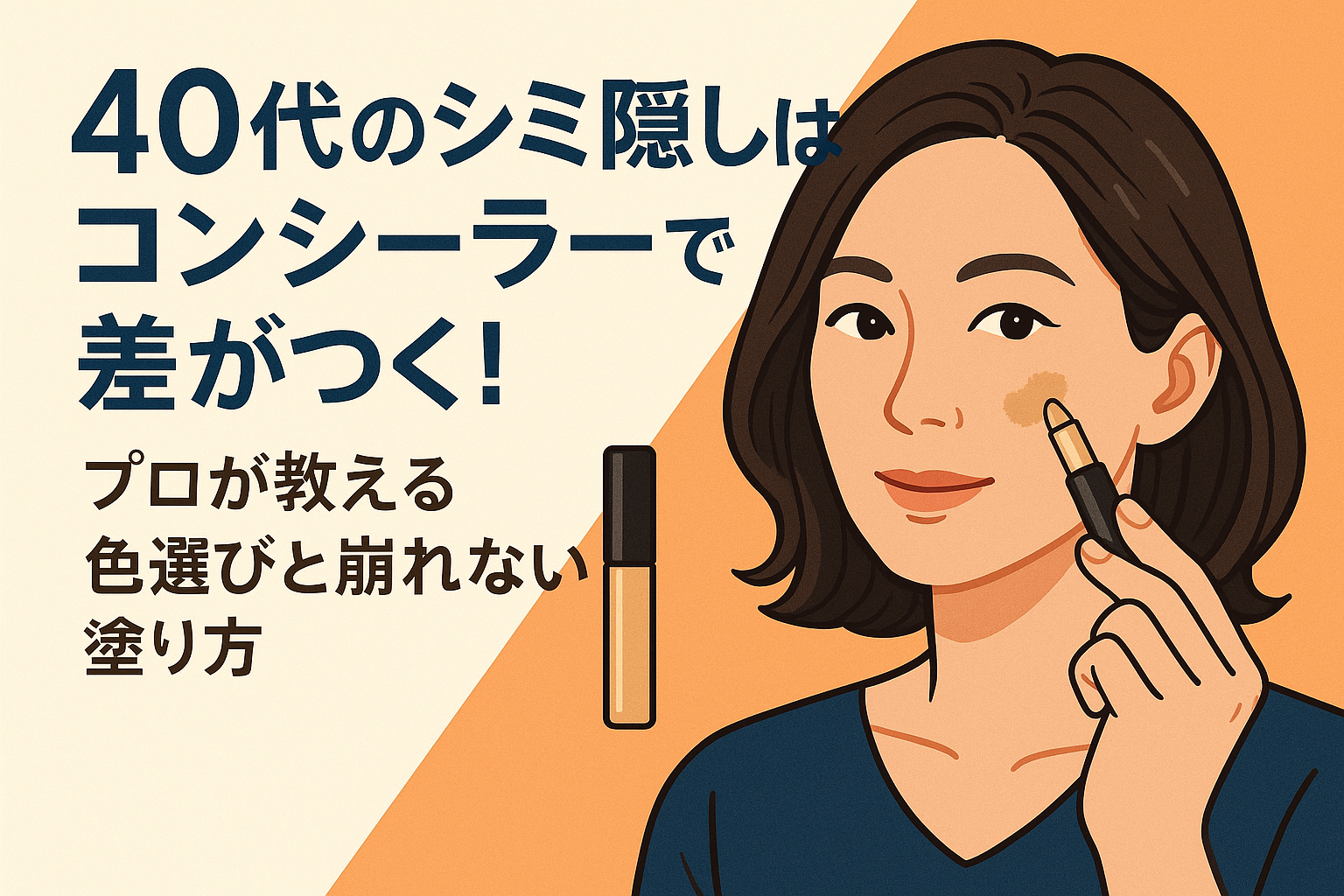 40代のシミ隠しはコンシーラーで差がつく！プロが教える色選びと崩れない塗り方