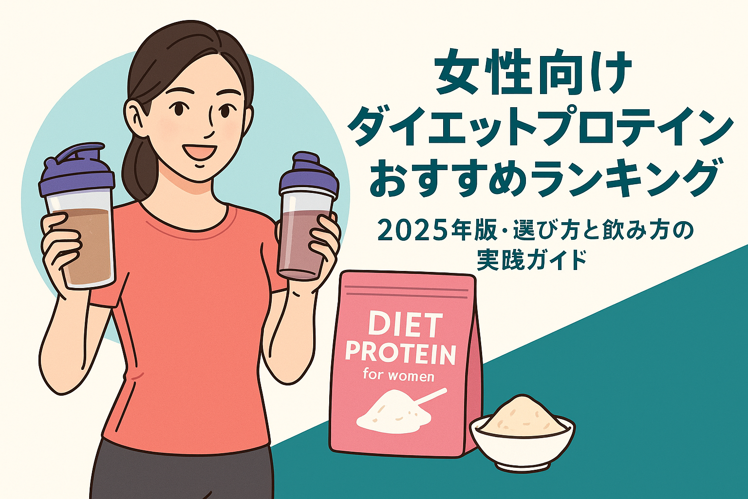 女性向けダイエットプロテインおすすめランキング｜2025年版・選び方と飲み方の実践ガイド