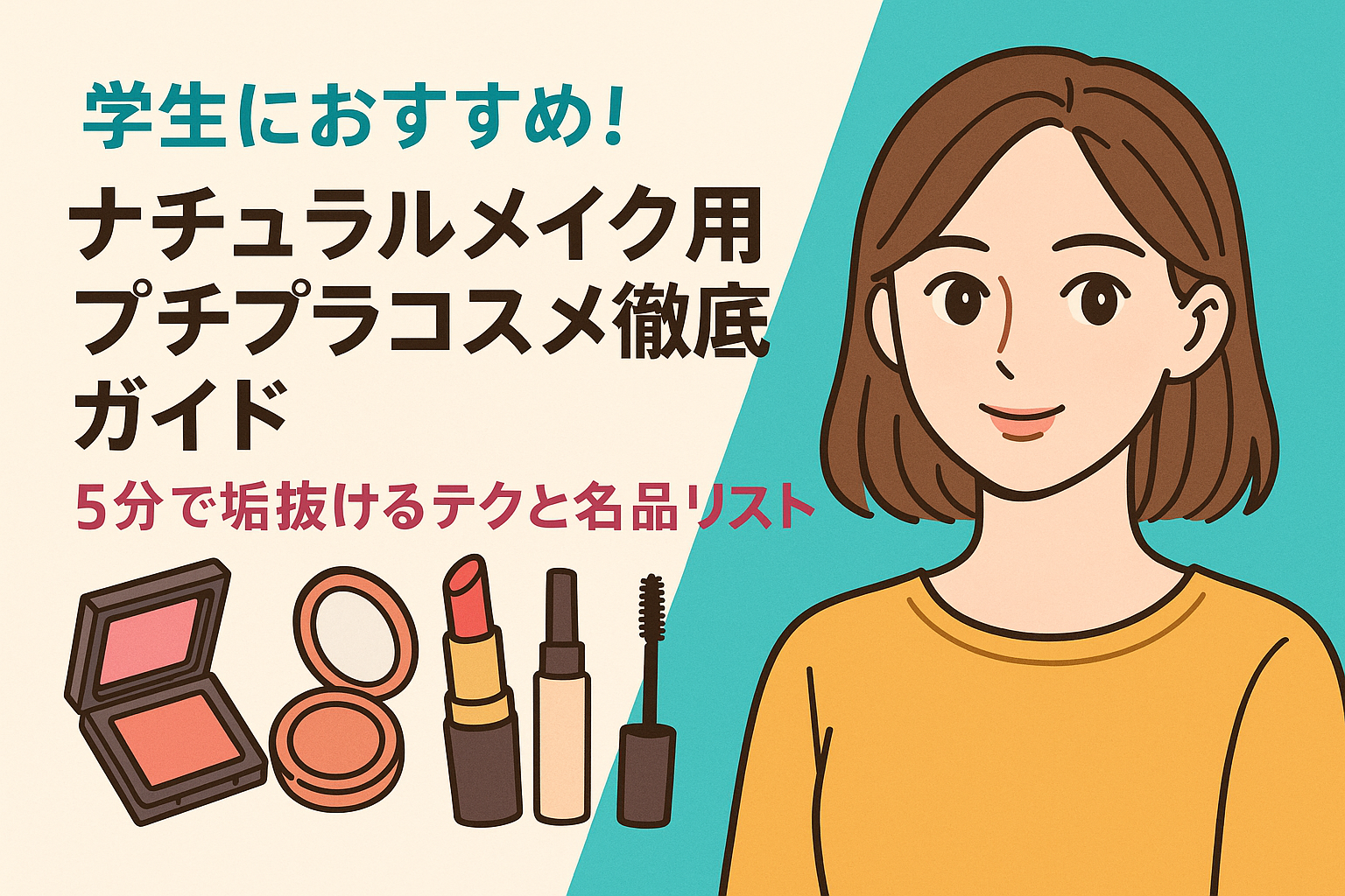 学生におすすめ！ナチュラルメイク用プチプラコスメ徹底ガイド｜5分で垢抜けるテクと名品リスト