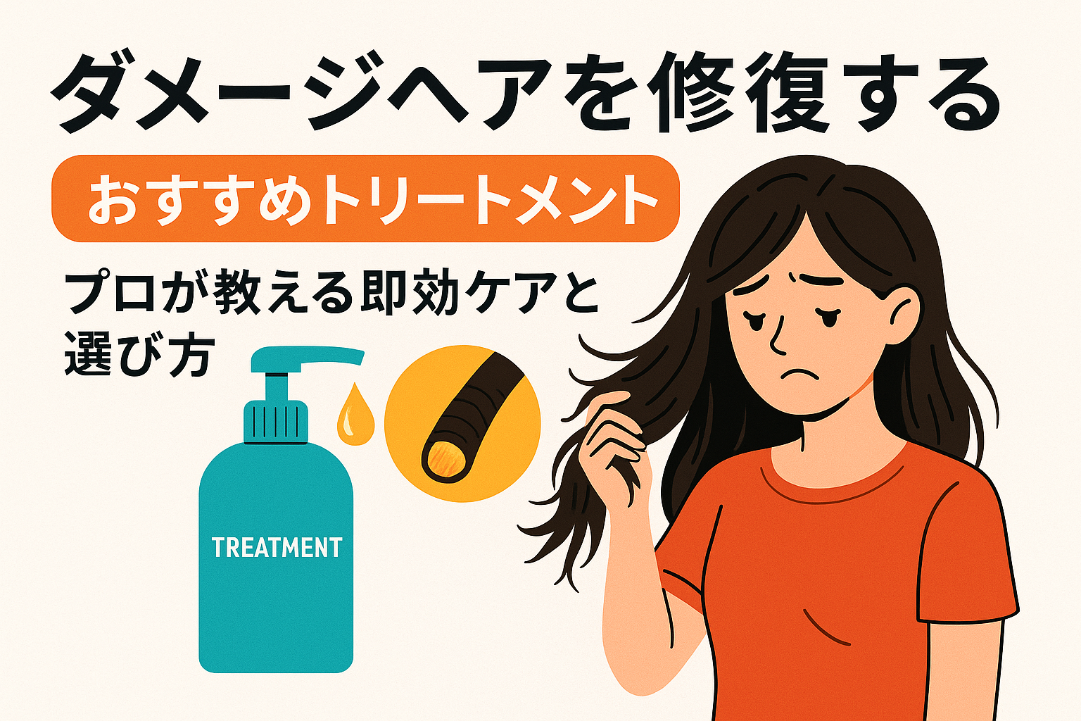 ダメージヘアを修復するおすすめトリートメント｜プロが教える即効ケアと選び方