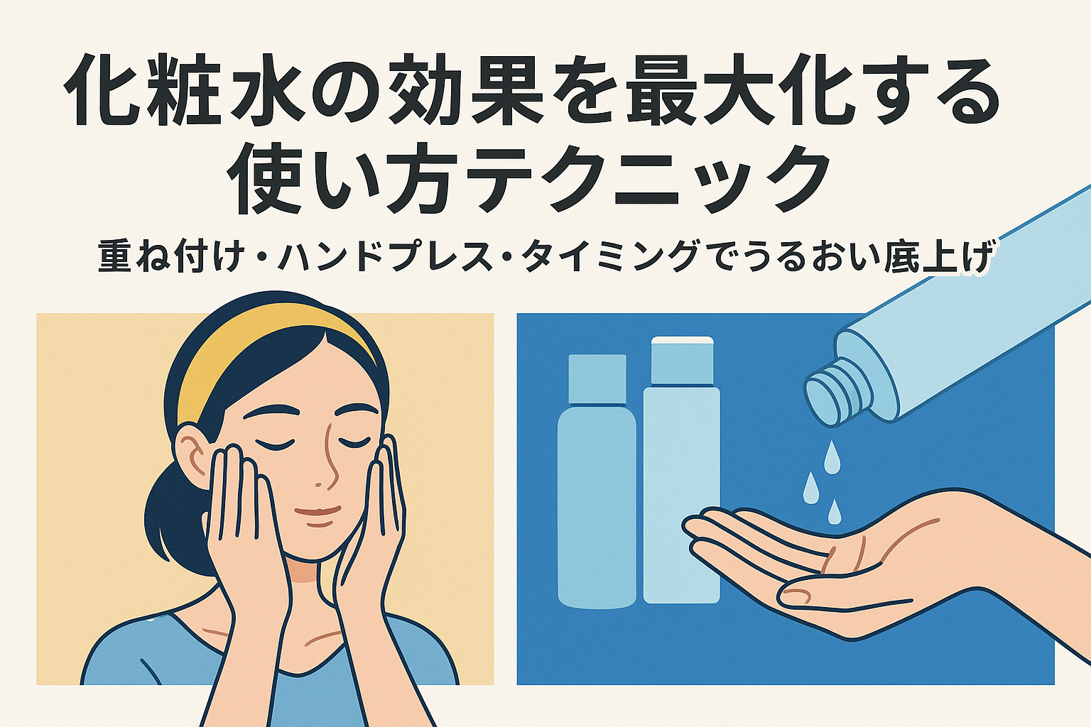 化粧水の効果を最大化する使い方テクニック｜重ね付け・ハンドプレス・タイミングでうるおい底上げ