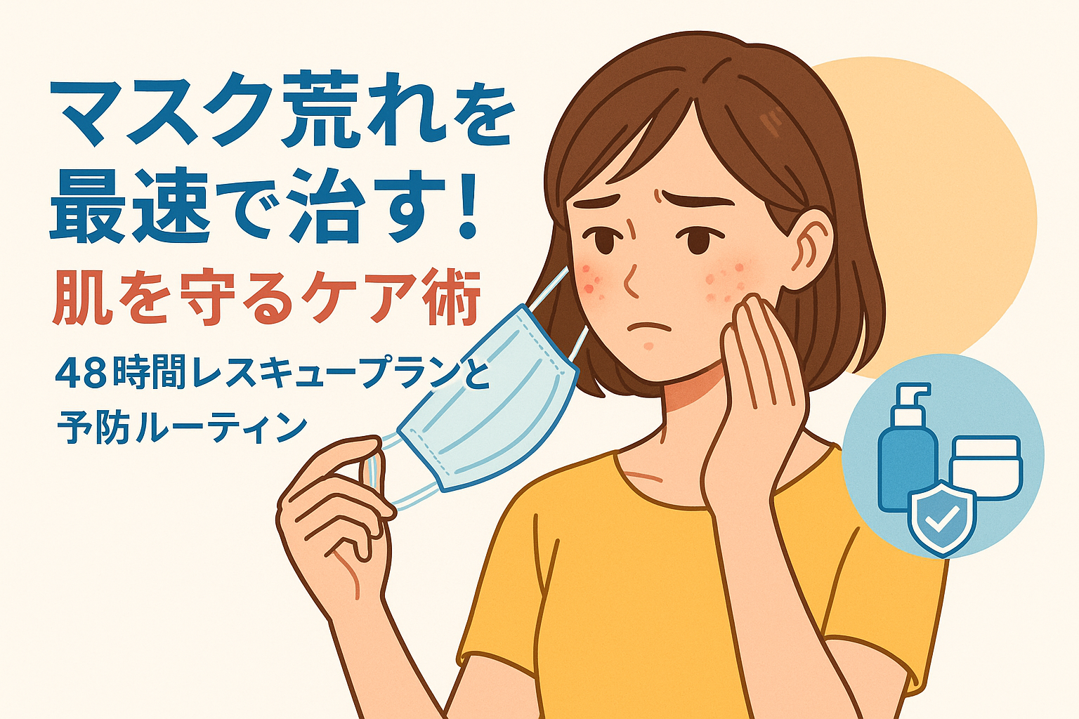マスク荒れを最速で治す！肌を守るケア術｜48時間レスキュープランと予防ルーティン