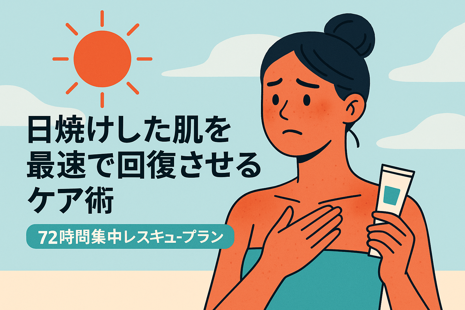 日焼けした肌を最速で回復させるケア術｜72時間集中レスキュープラン
