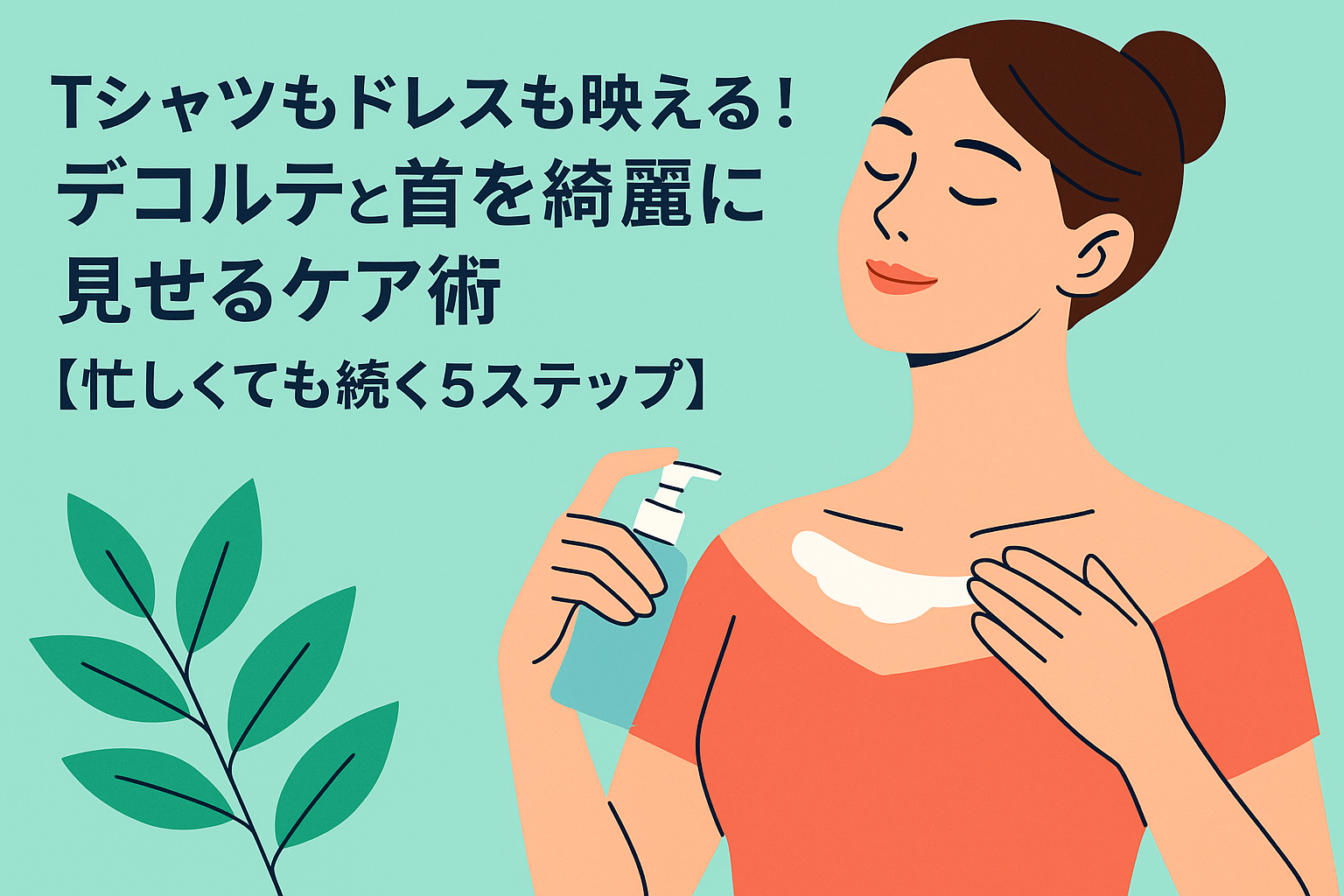 Tシャツもドレスも映える！デコルテと首を綺麗に見せるケア術【忙しくても続く5ステップ】