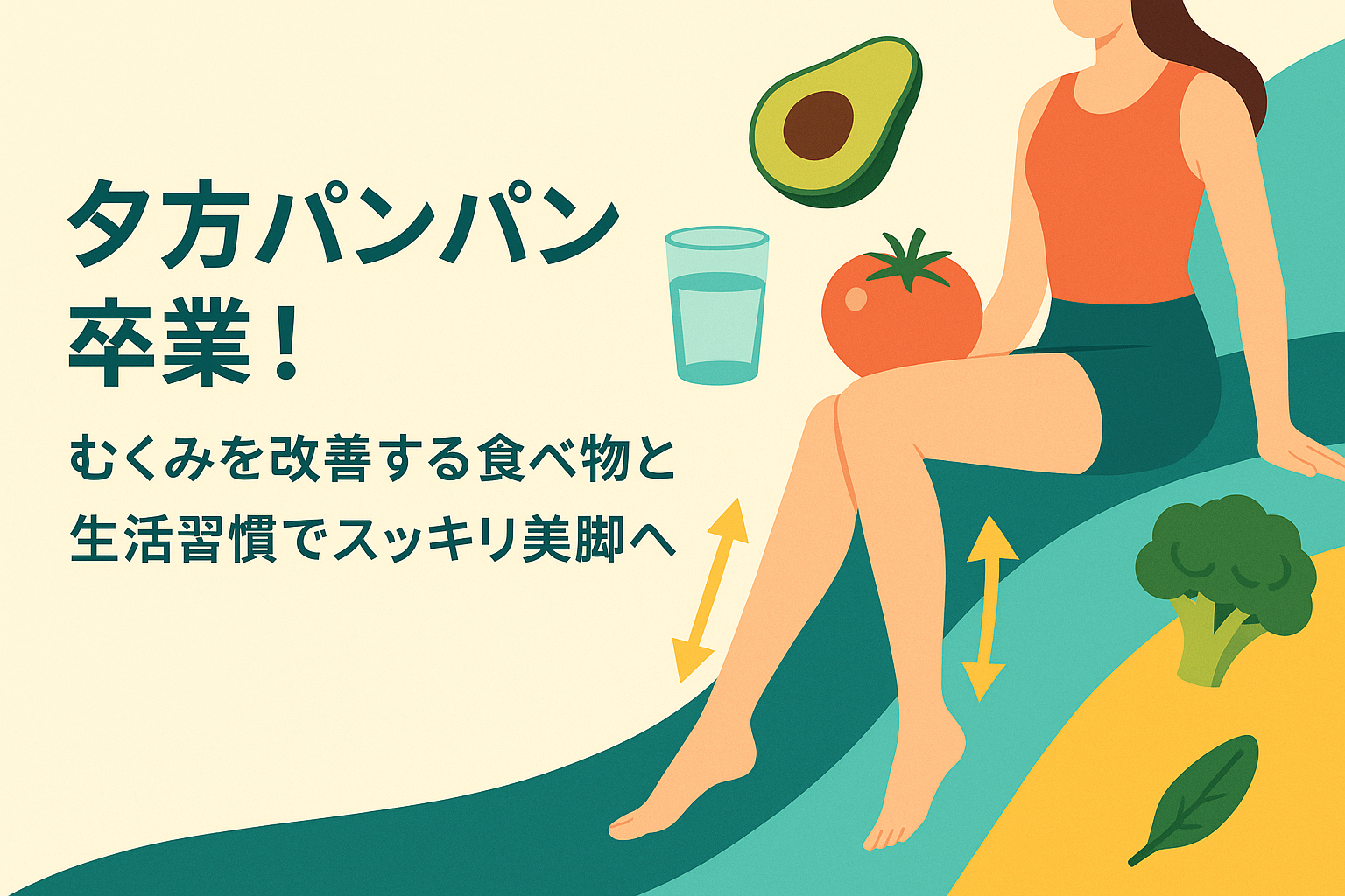 夕方パンパン卒業！むくみを改善する食べ物と生活習慣でスッキリ美脚へ