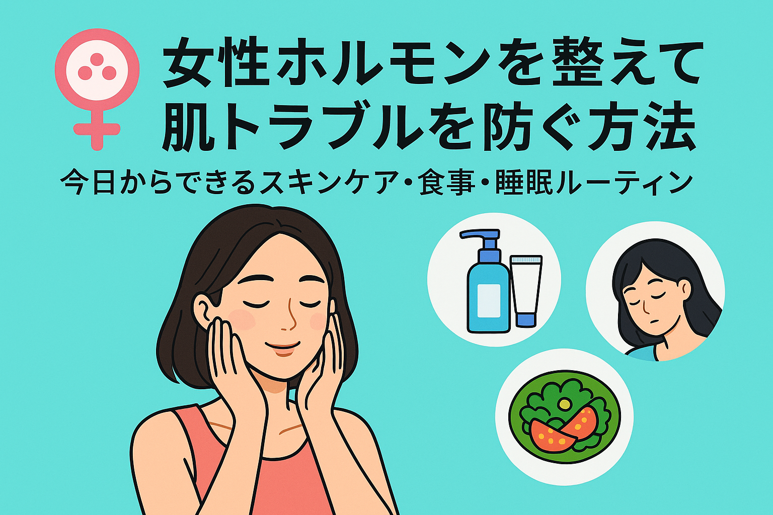 女性ホルモンを整えて肌トラブルを防ぐ方法｜今日からできるスキンケア・食事・睡眠ルーティン