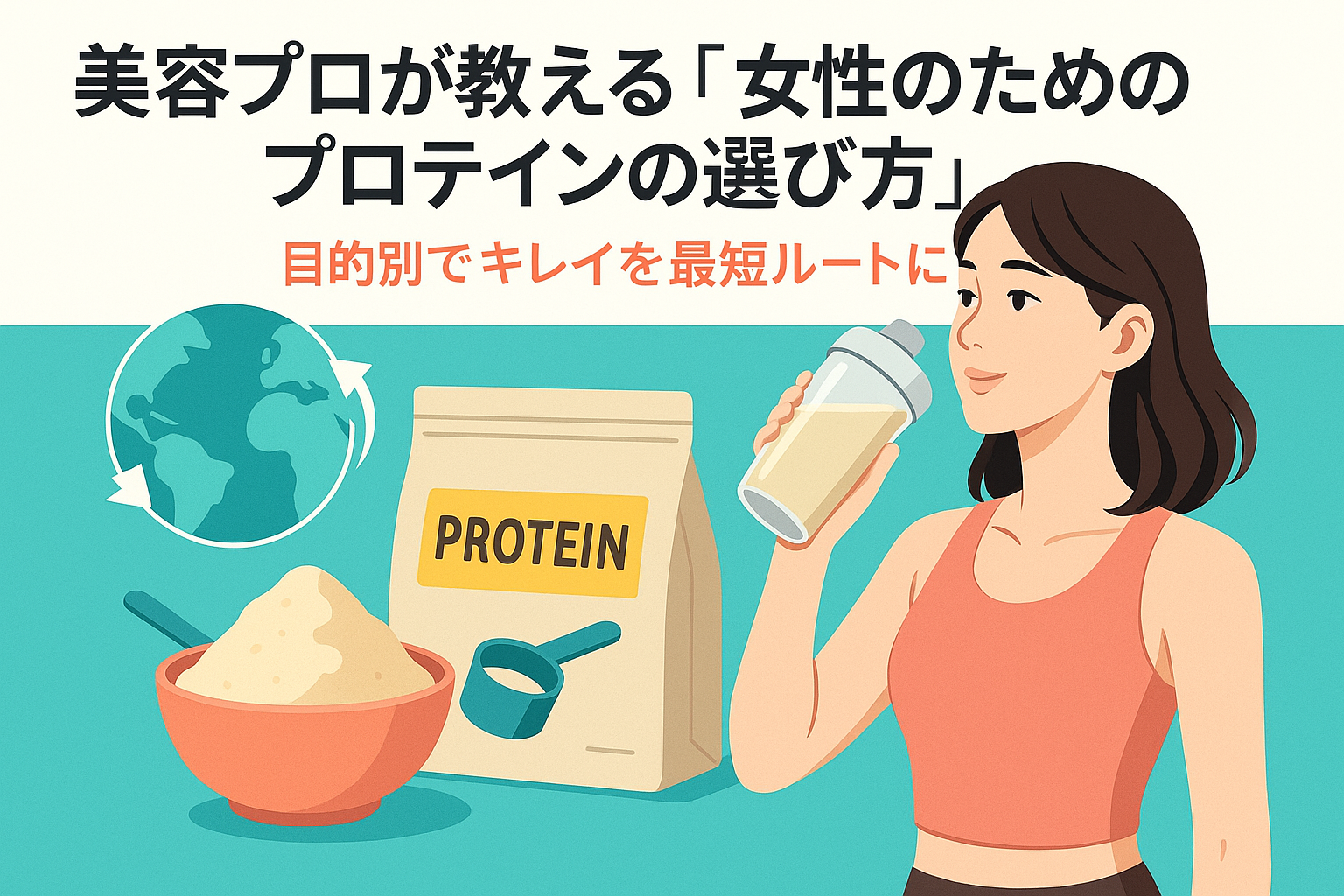 美容プロが教える「女性のためのプロテインの選び方」—目的別でキレイを最短ルートに