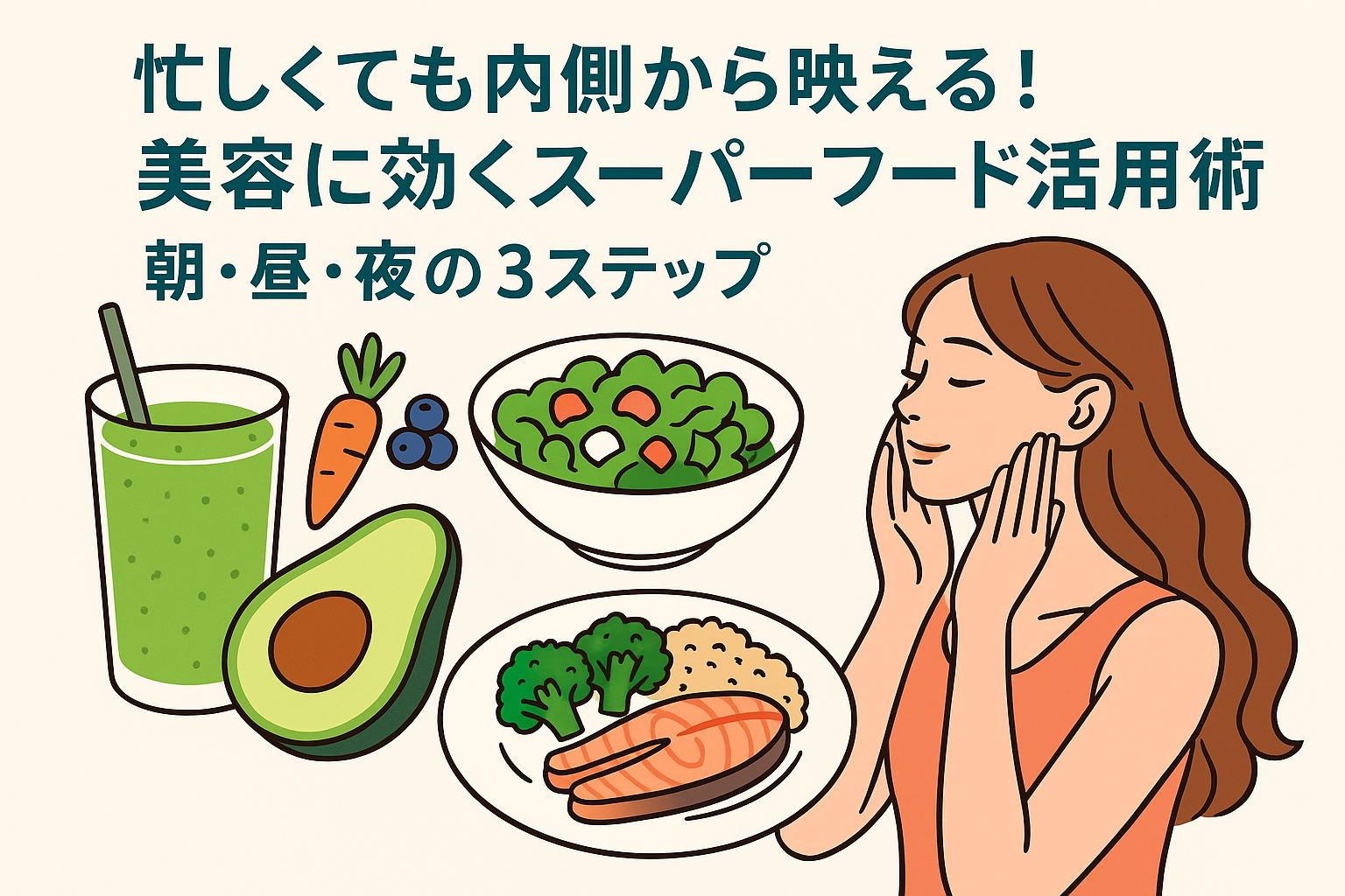 忙しくても内側から映える！美容に効くスーパーフード活用術【朝・昼・夜の3ステップ】