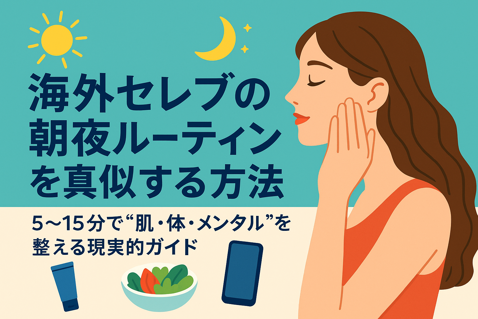 海外セレブの朝夜ルーティンを真似する方法｜5〜15分で“肌・体・メンタル”を整える現実的ガイド