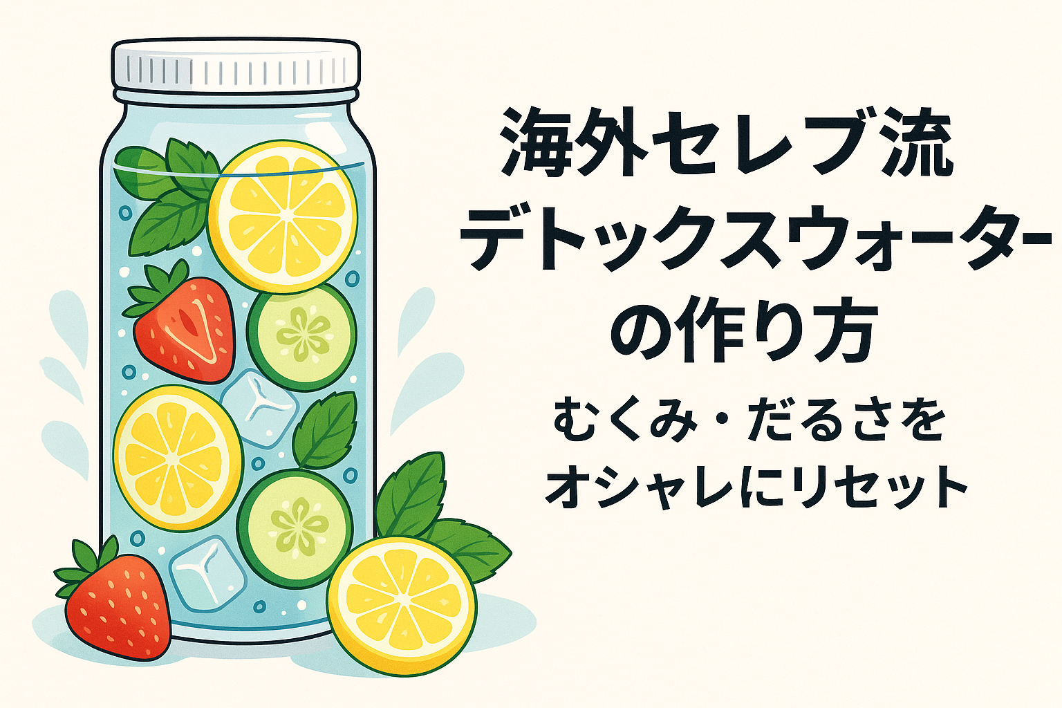 海外セレブ流デトックスウォーターの作り方｜むくみ・だるさをオシャレにリセット