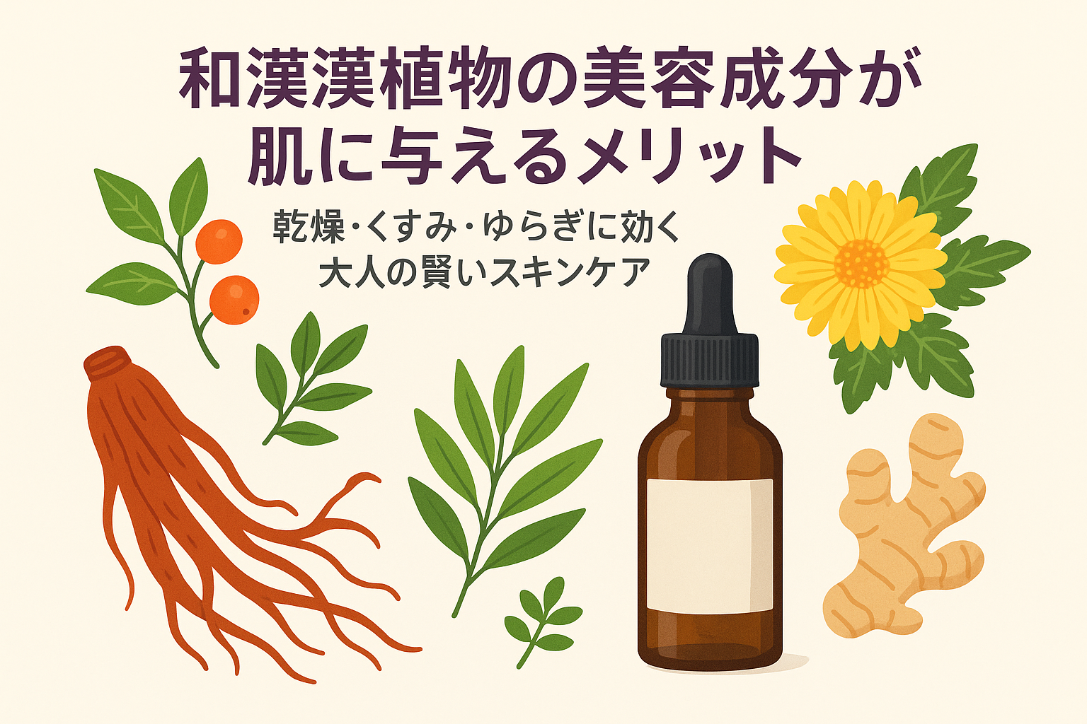 和漢植物の美容成分が肌に与えるメリット｜乾燥・くすみ・ゆらぎに効く大人の賢いスキンケア