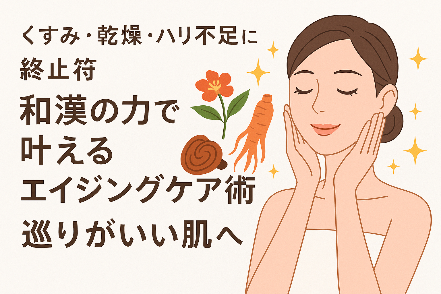 くすみ・乾燥・ハリ不足に終止符。和漢の力で叶えるエイジングケア術で“巡りがいい肌”へ