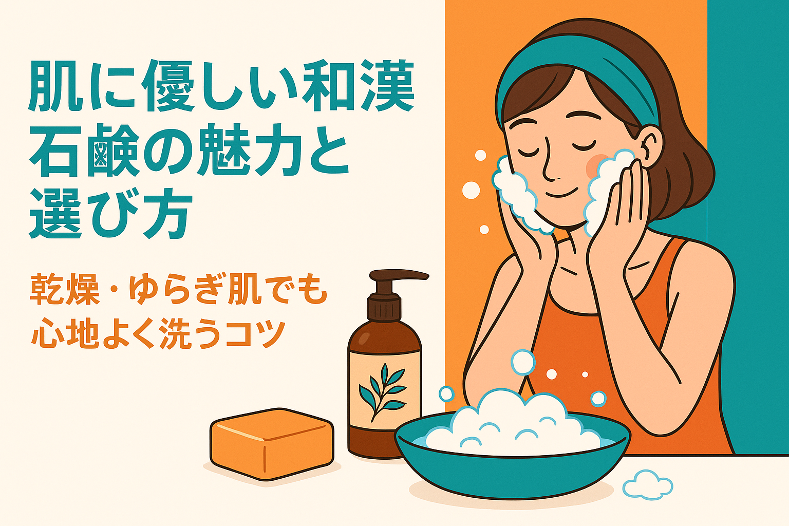 肌に優しい和漢石鹸の魅力と選び方｜乾燥・ゆらぎ肌でも心地よく洗うコツ