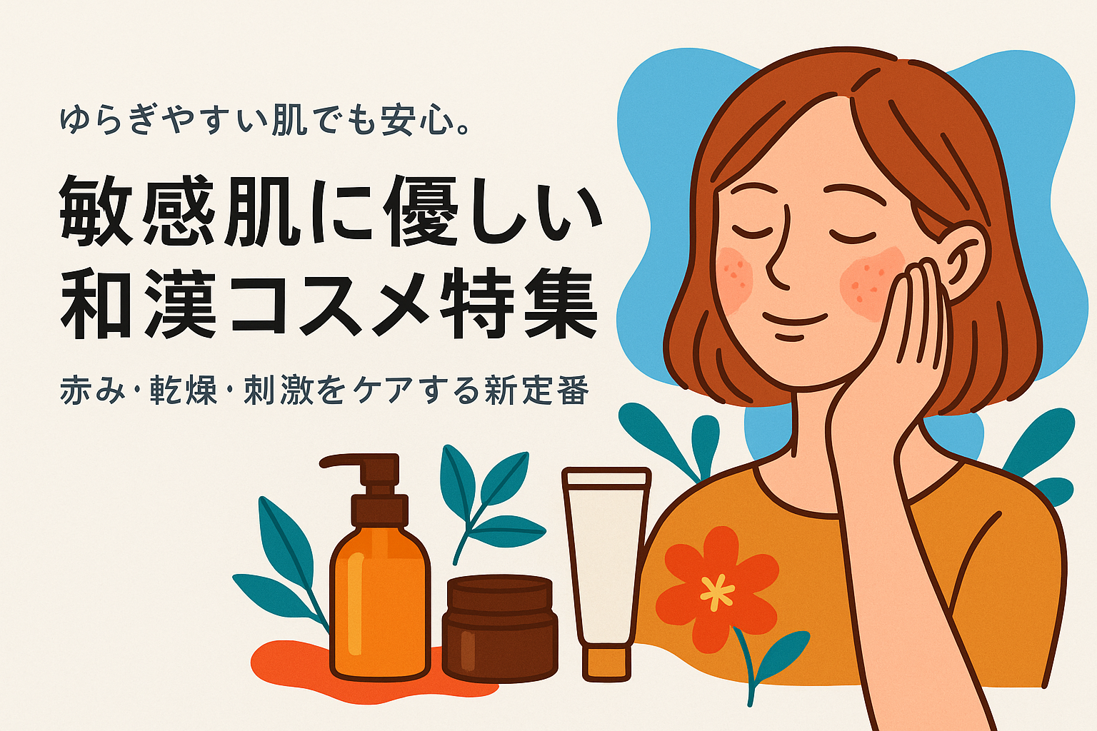 ゆらぎやすい肌でも安心。敏感肌に優しい和漢コスメ特集—赤み・乾燥・刺激をケアする新定番