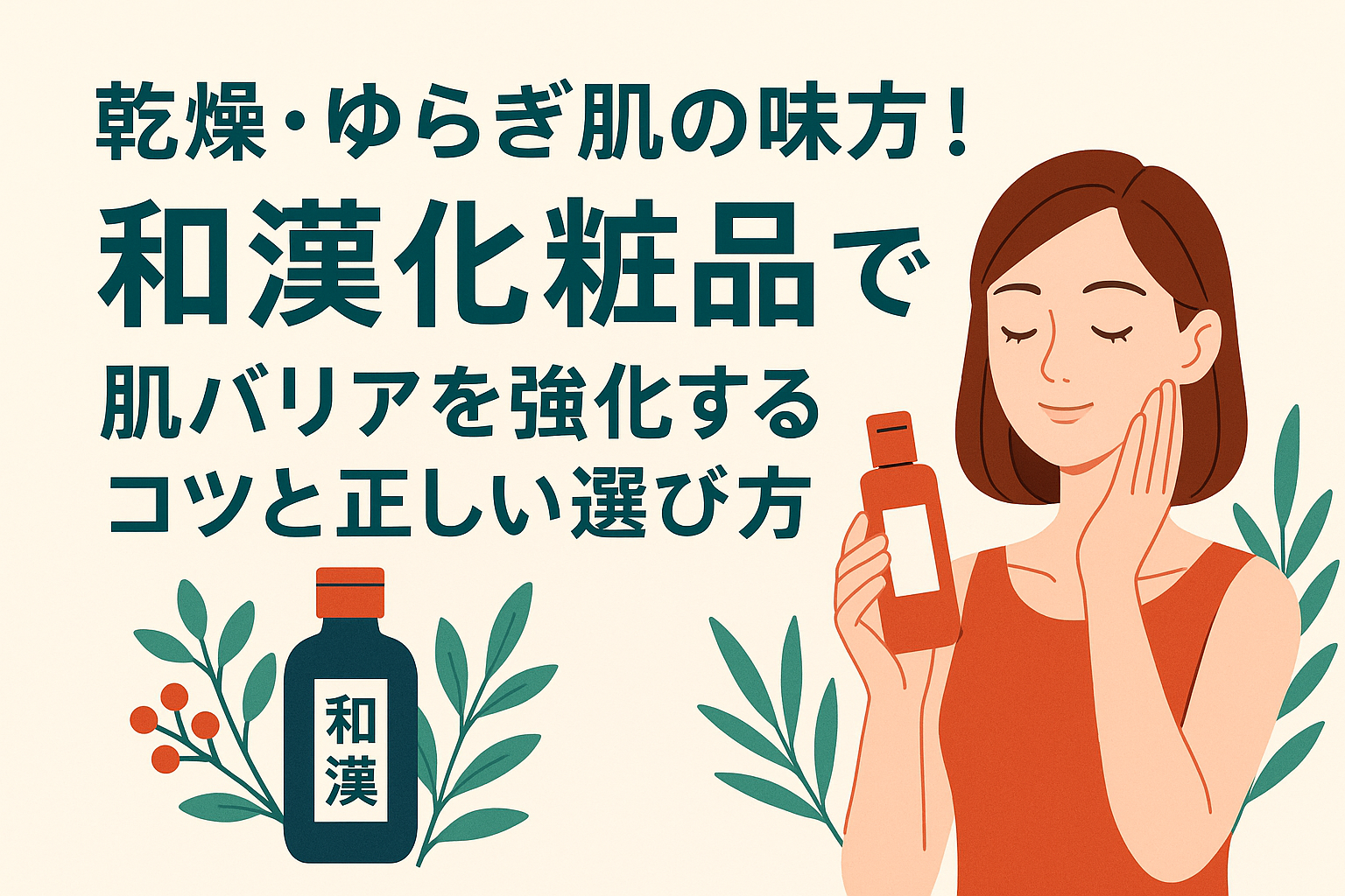 乾燥・ゆらぎ肌の味方！和漢化粧品で肌バリアを強化するコツと正しい選び方
