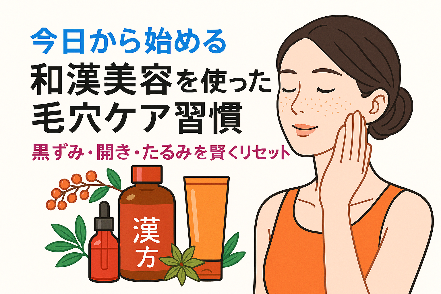今日から始める「和漢美容を使った毛穴ケア習慣」｜黒ずみ・開き・たるみを賢くリセット