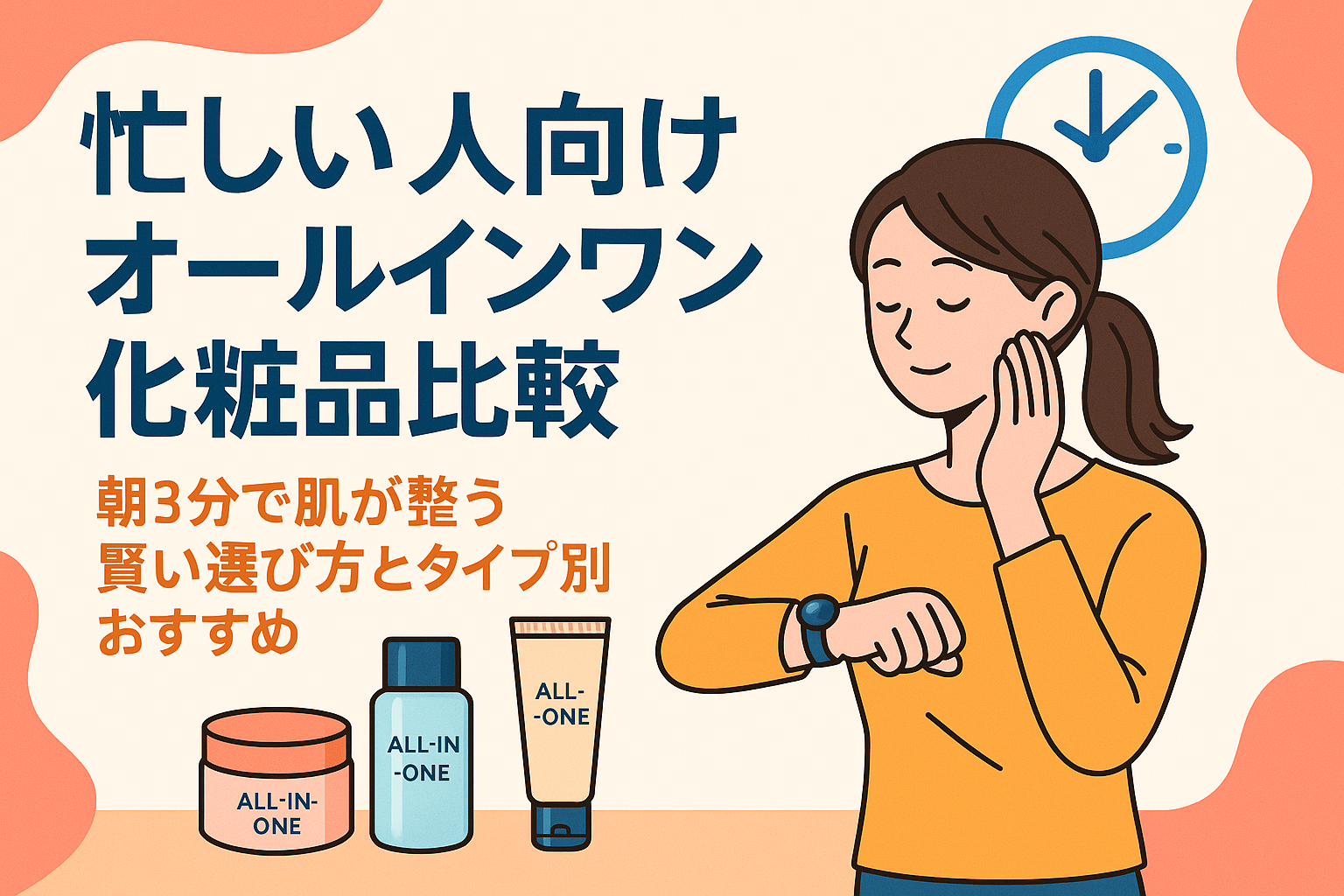 忙しい人向けオールインワン化粧品比較｜朝3分で肌が整う賢い選び方とタイプ別おすすめ