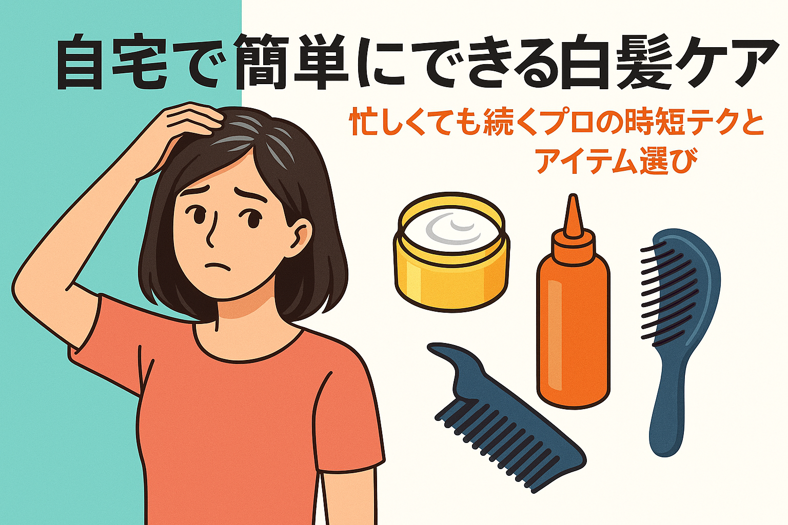 自宅で簡単にできる白髪ケア｜忙しくても続くプロの時短テクとアイテム選び