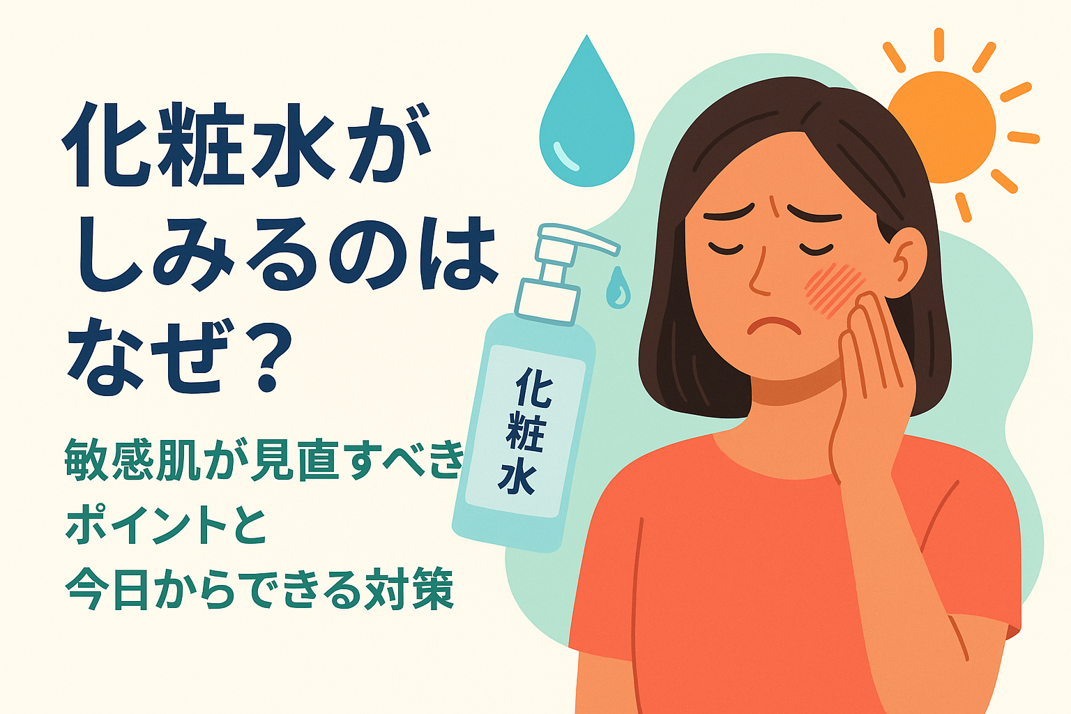 化粧水がしみるのはなぜ？敏感肌が見直すべきポイントと今日からできる対策
