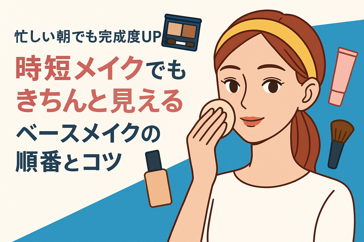 忙しい朝でも完成度UP！時短メイクでもきちんと見えるベースメイクの順番とコツ
